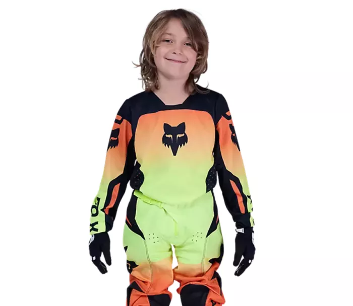 Dětský dres Fox 180 Shield Jersey Fluorescent Yellow