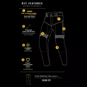 Dámské kalhoty Trilobite Parado doublelayer AAAA slim fit jeans black level 2 (prodloužené)