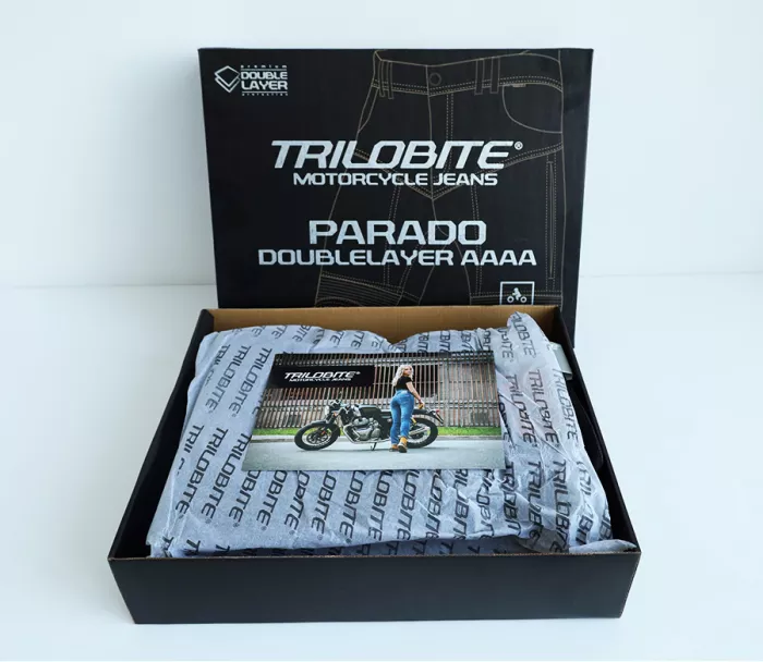 Kalhoty na moto Trilobite Parado doublelayer AAAA slim fit men blue level 2