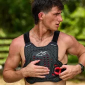 Chránič hrudníku a zad 2025 Alpinestars A-5 Plasma protector black/red/white