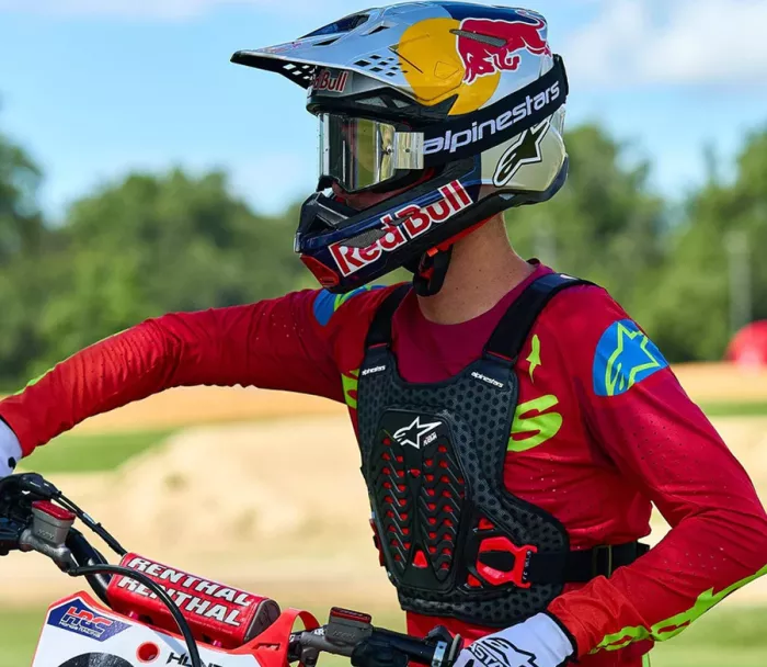 Chránič hrudníku a zad 2025 Alpinestars A-5 Plasma protector black/red/white