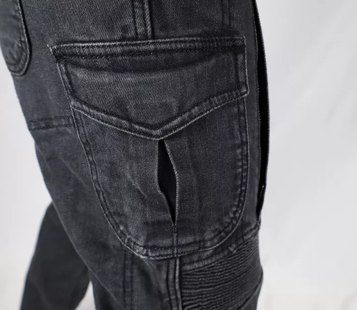 Pánské kalhoty na moto Trilobite Acid Scrambler doublelayer AAA black