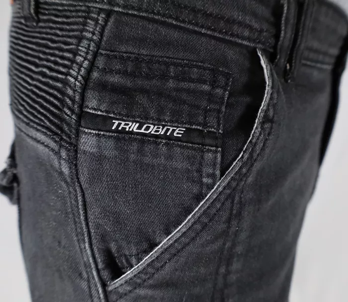 Pánské kalhoty na moto Trilobite Acid Scrambler doublelayer AAA black