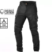 Pánské kalhoty na moto Trilobite Acid Scrambler doublelayer AAA black