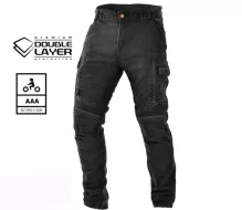 Pánské kalhoty na moto Trilobite Acid Scrambler doublelayer AAA black