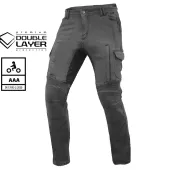 Pánské džíny na moto Trilobite Acid Scrambler doublelayer AAA grey