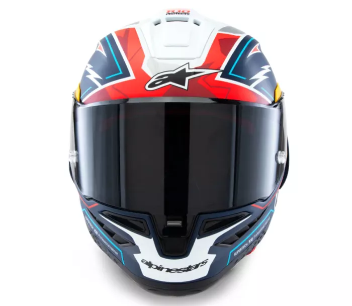 Helma na moto 2025 Alpinestars Supertech R10 Pedro Acosta Le blue/red/white matt