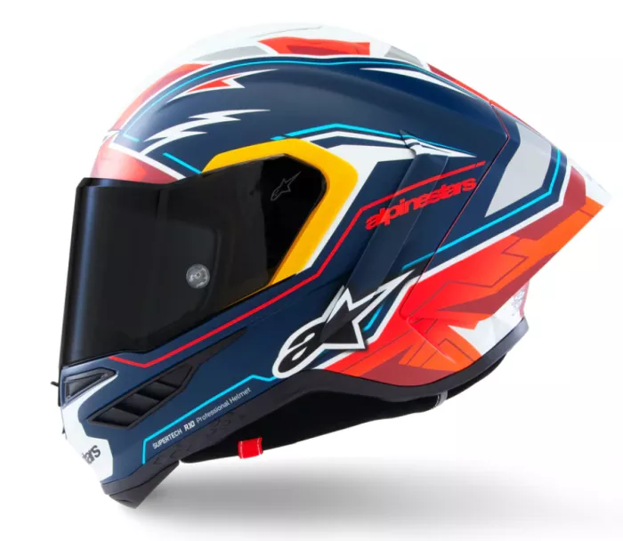 Helma na moto 2025 Alpinestars Supertech R10 Pedro Acosta Le blue/red/white matt