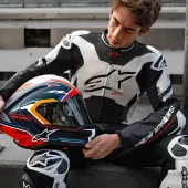 Helma na moto 2025 Alpinestars Supertech R10 Pedro Acosta Le blue/red/white matt