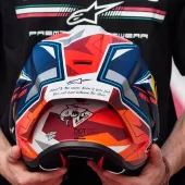 Helma na moto 2025 Alpinestars Supertech R10 Pedro Acosta Le blue/red/white matt