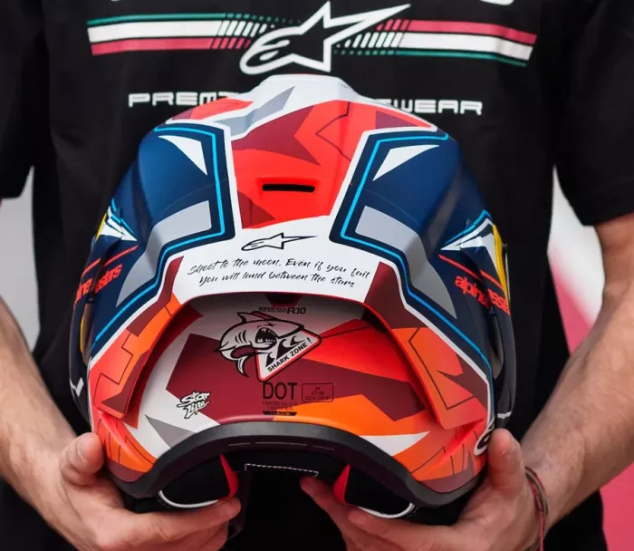 Helma na moto 2025 Alpinestars Supertech R10 Pedro Acosta Le blue/red/white matt