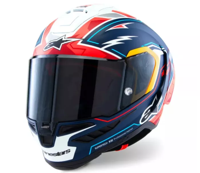 Helma na moto 2025 Alpinestars Supertech R10 Pedro Acosta Le blue/red/white matt