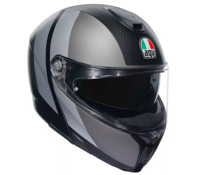Helma na moto AGV SPORTMODULAR MULTI MPLK OVERLAY MATT DOUBLE GREY