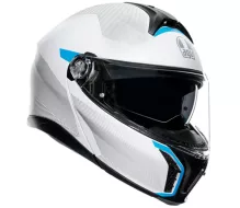 Helma na moto AGV TOURMODULAR MULTI MPLK FREQUENCY LIGHT GREY/BLUE