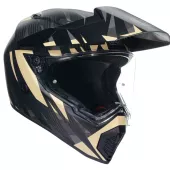 Helma na moto AGV AX9 MPLK E2206 STEPPA MATT CARBON/GREY/SAND