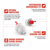 Alpine MotoSafe Race špunty do uší s filtrem