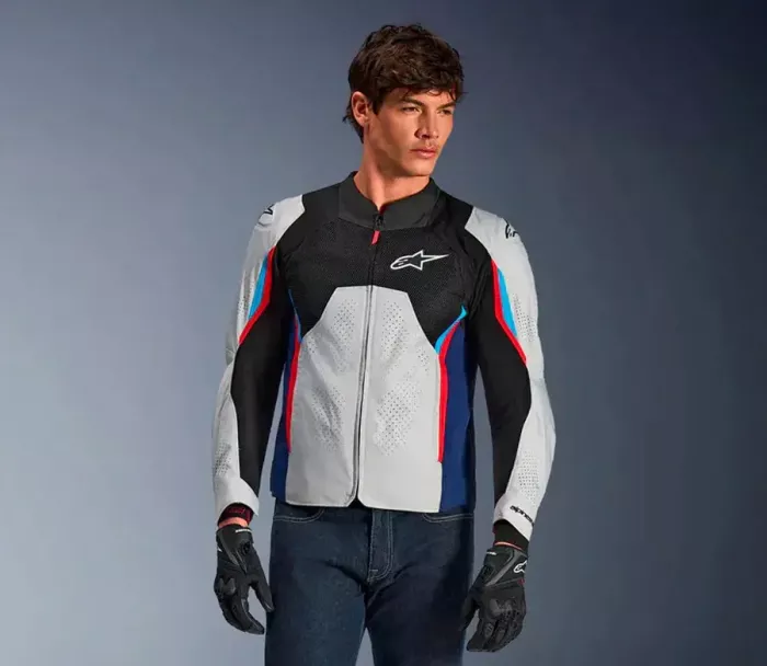 Bunda na moto 2026 Alpinestars AST V3 Air silver/deep blue/bright red