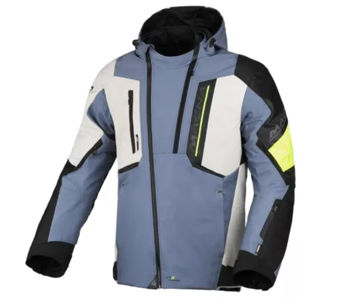 Pánská bunda Macna Angle 2.0 light grey/fluo yellow