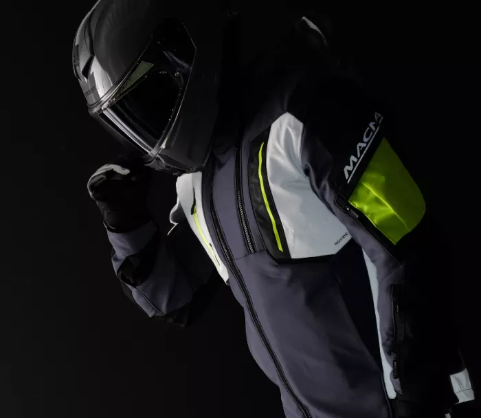 Pánská bunda Macna Angle 2.0 light grey/fluo yellow