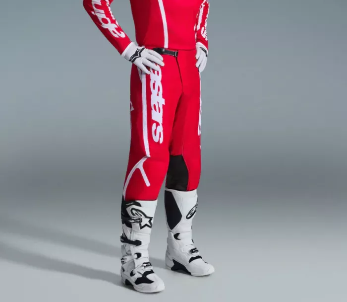 Kalhoty na motokros 2026 Alpinestars Fluid Apex red/white