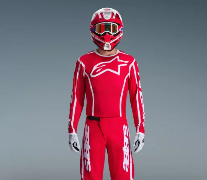 Motokrosový dres 2026 Alpinestars Fluid Apex red/white