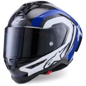 Závodní helma 2026 Alpinestars Supertech R10 Arius black/white/blue glossy
