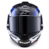 Závodní helma 2026 Alpinestars Supertech R10 Arius black/white/blue glossy