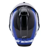 Závodní helma 2026 Alpinestars Supertech R10 Arius black/white/blue glossy