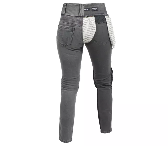 Dámské moto kalhoty Trilobite Bella ladies grey jeggins