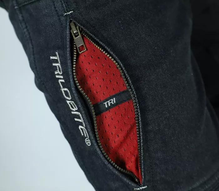 Dámské kalhoty Trilobite Parado doublelayer AAAA slim fit jeans black level 2 (prodloužené)