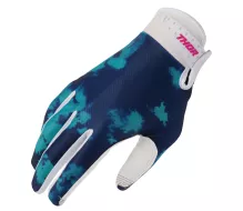 Dětské MX rukavice Thor Launchmode Bleach white/aqua