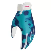 Dětské MX rukavice Thor Launchmode Bleach white/aqua