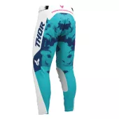 Motokrosové kalhoty Thor Launchmode Bleach white/aqua