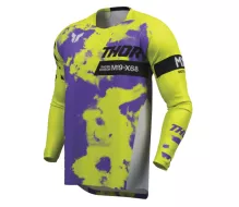 Pánský motokrosový dres Thor Launchmode Bleach gray/acid