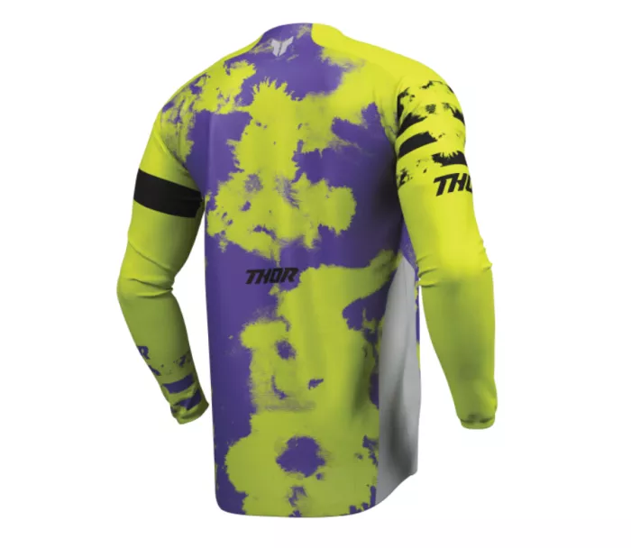 Pánský motokrosový dres Thor Launchmode Bleach gray/acid