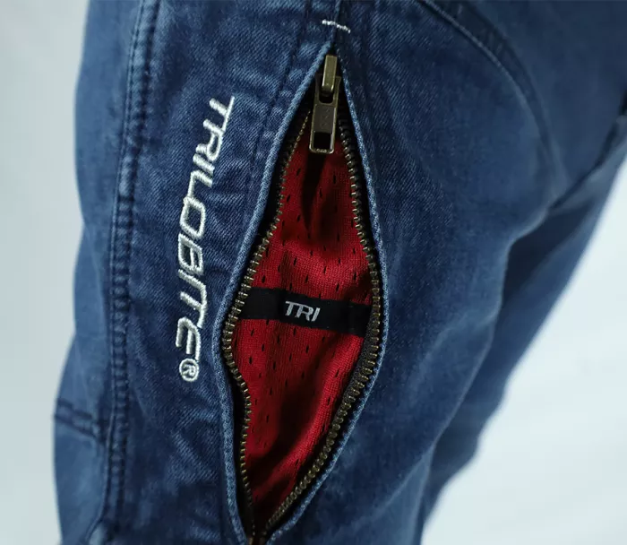 Dámské džíny na moto Trilobite Parado doublelayer AAAA slim fit blue level 2