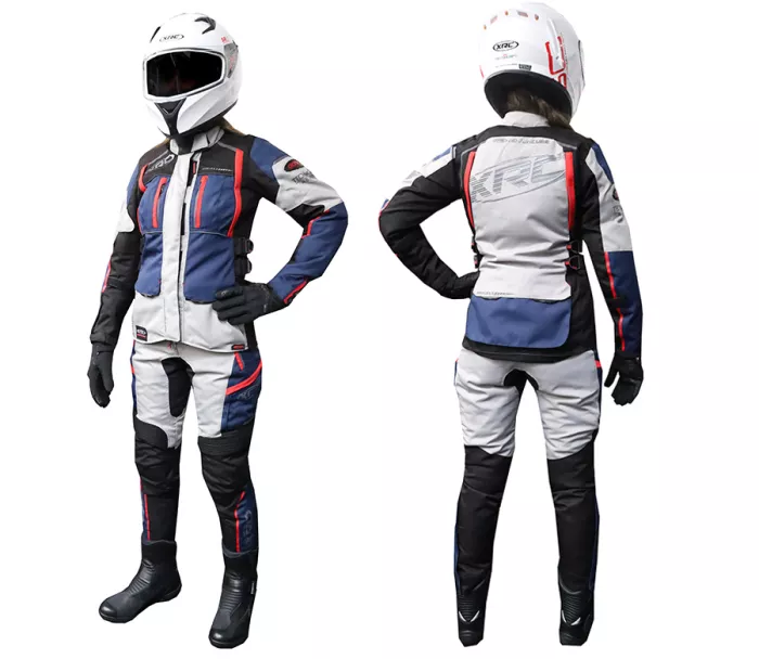 Dámské kalhoty na moto XRC Winkle 2.0 WTP adventure grey/black/blue