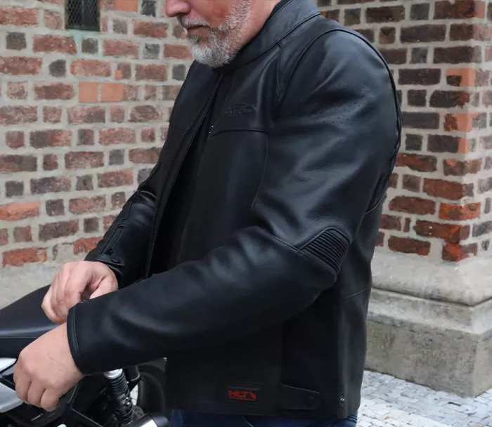 Kožená bunda na moto XRC BOTRIC HLT black