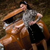 Dámská sukně Rusty Pistons Cascade black jeans