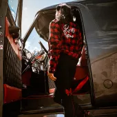 Rusty Pistons RPJAW23 Elwha lady red jacket