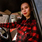 Rusty Pistons RPJAW23 Elwha lady red jacket