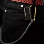 Trip Machine Braided key chain black