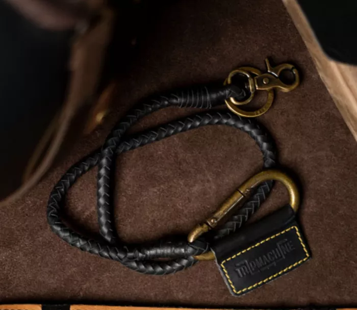 Trip Machine Braided key chain black