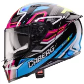 Helma na moto Caberg Avalon X Brama black/l. blue/yellow fluo/fuchsia