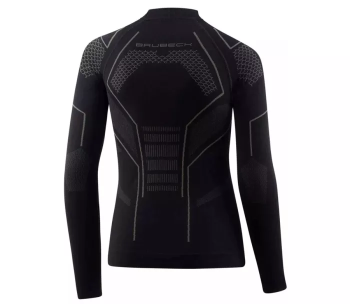 Brubeck Thermo Junior triko s dl.rukávem black/graphite