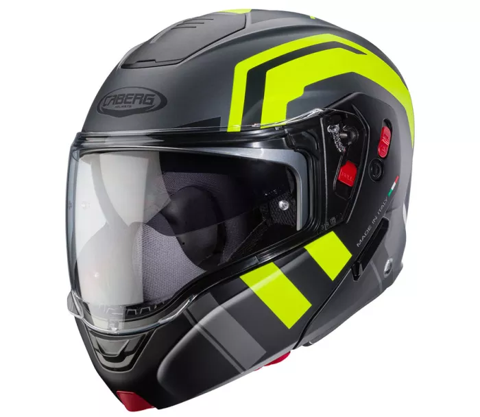 Helma na moto Caberg Horus X Road matt gun metal/black/yellow fluo