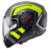 Helma na moto Caberg Horus X Road matt gun metal/black/yellow fluo