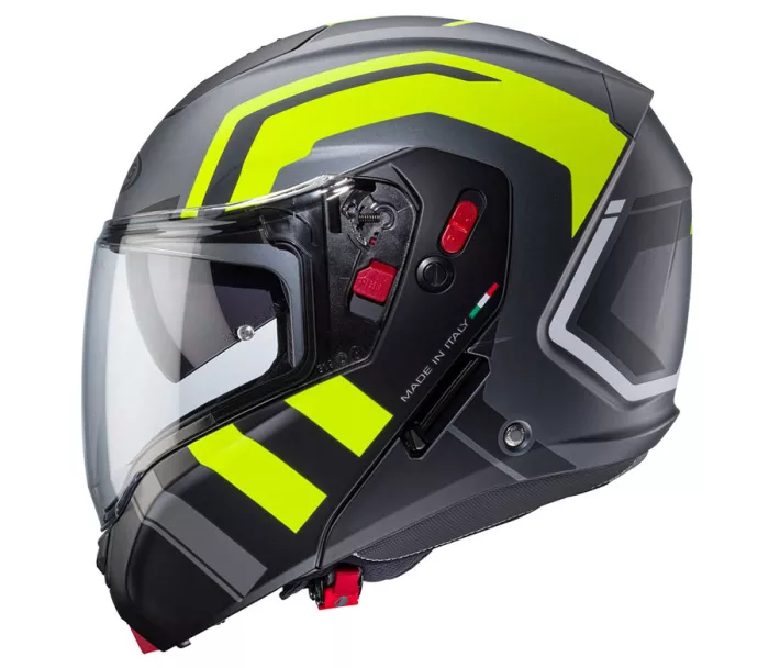 Helma na moto Caberg Horus X Road matt gun metal/black/yellow fluo
