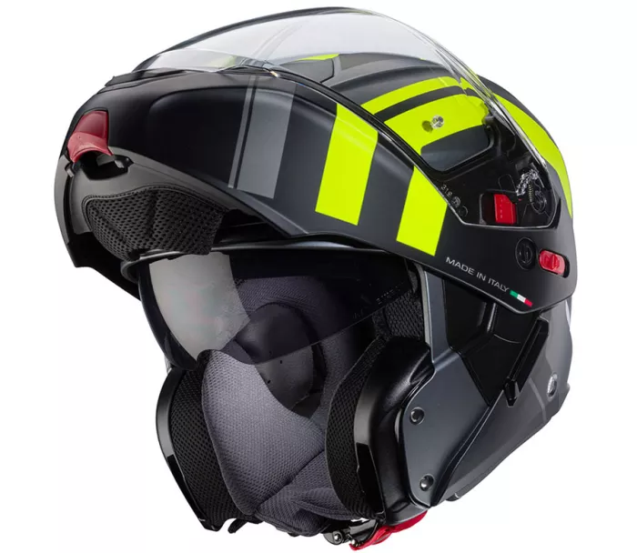 Helma na moto Caberg Horus X Road matt gun metal/black/yellow fluo