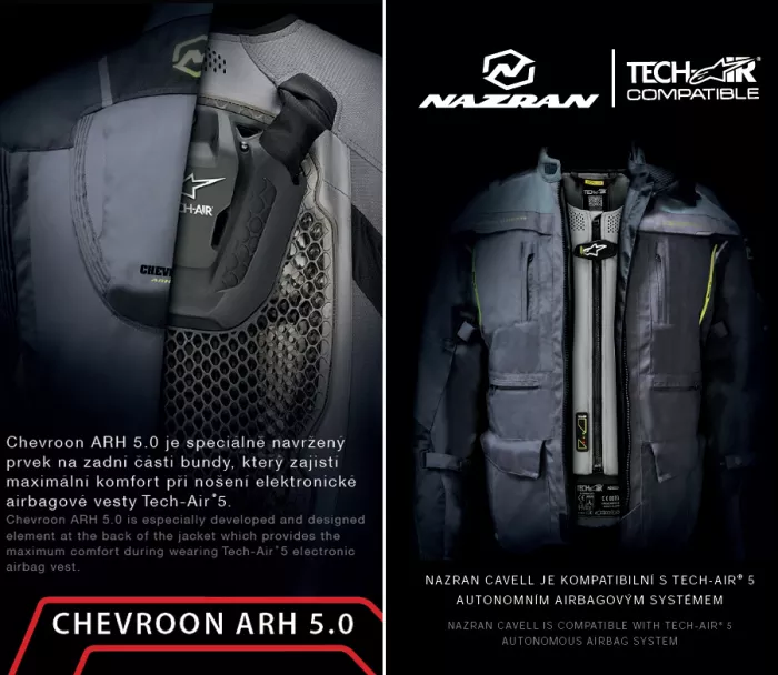 Bunda na motorku Nazran Cavell Tech-Air black/grey/fluo